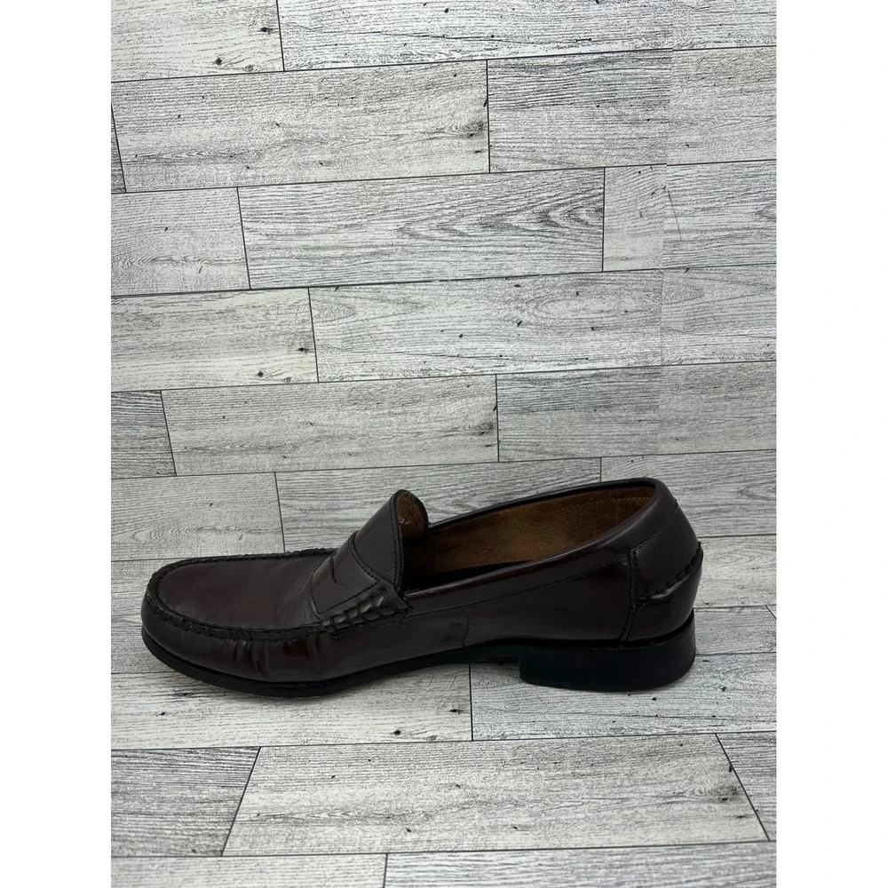 Florsheim Men 17058 Burgundy Leather Penny Loafers‎ Sz 9.5D Slip On Shoes